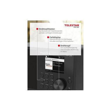 Telestar Radio Internet TOP 200 Noir