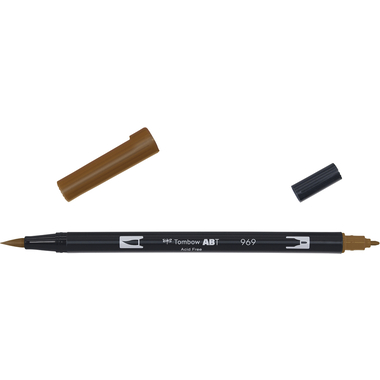 TOMBOW Dual Brush Pen ABT 969 chocolate