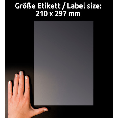 AVERY ZWECKFORM Etiketten 210x297mm L7784-25 transparent 25 Stück