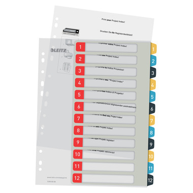 LEITZ Register PP Cosy A4+ 1248-00-00 mulitcolor 1-12