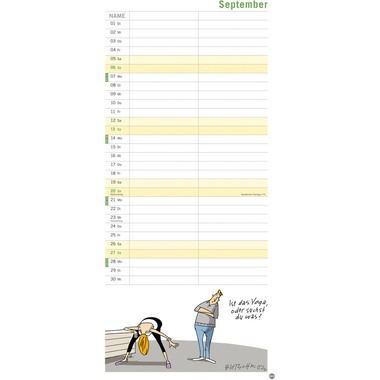 HEYE Planer für zwei Butschkow 2026 20712+26 1M/1S DE 2 Spalten 16x34.7cm