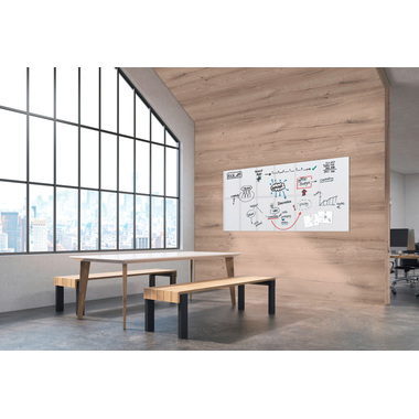SIGEL Glas-Magnetboard GL235 weiss 2400x1200mm