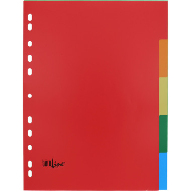 BÜROLINE Register PP A4 40980 multicolor 5-teilig