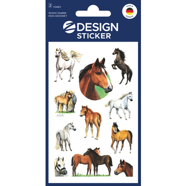 Z-DESIGN Sticker Kids 53483 Cavalli 22 pezzi/2 fogli