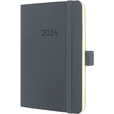 CONCEPTUM Wochenkalender 2026 C2637 1W/2S dunkelgrau 14x9.3cm