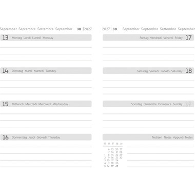 SIMPLEX Simply Pocket 2027 40525.27 1W/2S blau ML 7.5x11.2cm