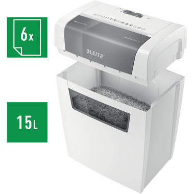 LEITZ Aktenvernichter IQ 80340000 Home, P-4, 15lt
