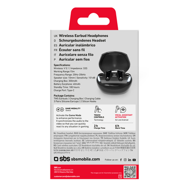 Auricolari wireless da gaming Twin Space | SBS