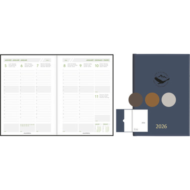 AURORA Agenda Universe Adventure 2026 3419AD 1S/2P ass. ML 14.5x21cm