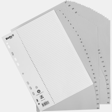 BIELLA Register PP A4 47145200U grau 1-52