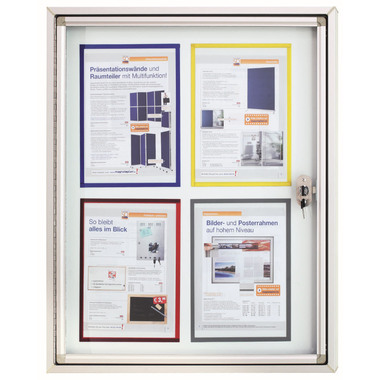 MAGNETOPLAN Vitrines d'af. CC 90x112x6,5cm 1214200 Outdoor, magnétique 9x A4