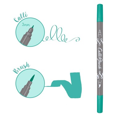 ONLINE Callibrush Pen Double Tip 2mm 19067/6 Turquoise