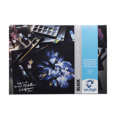 VAN GOGH Papier aquarelle A3 94170001 noir, 360g 12 flls.