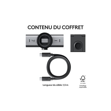 Logitech Webcam MX Brio 4K Grafite
