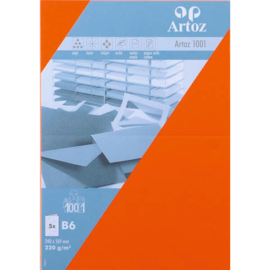 ARTOZ Cartoline 1001 B6 107362265 220g, rosso aragosta 5 fogli