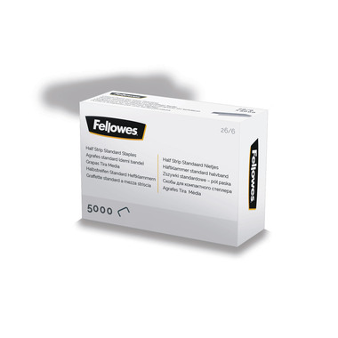 FELLOWES Agrafes 26/6 mm 5117601 demi-bande 5000 pcs