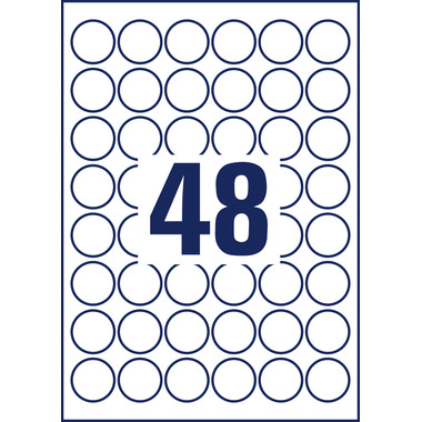 AVERY ZWECKFORM Étiquettes Film 30mm L4716-20 blanc, perm. 960 pcs./20 f.