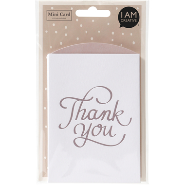 I AM CREATIVE Jeu de cartes 4088.86 de remerciement, 8 pcs.