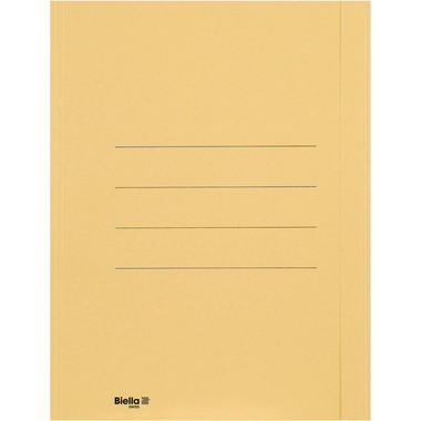 BIELLA Einlagemappe m. Klappe A4 25040120U gelb 240g/m2 50 Stück