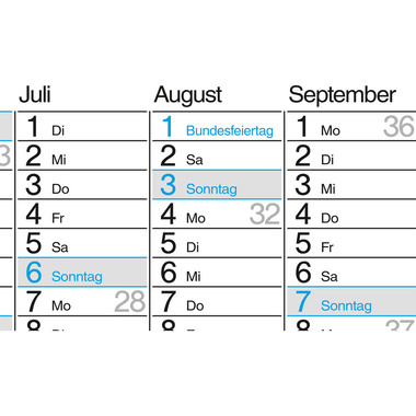 BÜHNER Jahresplaner DE 2026 K12-CH-B-FSC 12M 98x68cm