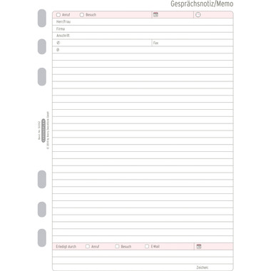 CHRONOPLAN Gesprächsnotizen 50312Z.26 40 Blatt A5