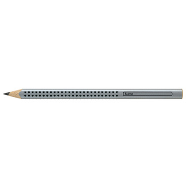 FABER-CASTELL Bleistift Jumbo GRIP B 111900 3-eckig, silber