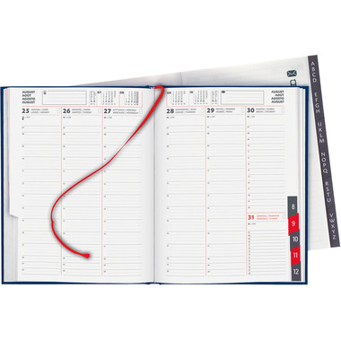 BIELLA Geschäftsagenda Orario 2027 809301050027U 1W/2S blau ML 17.8x23.5cm
