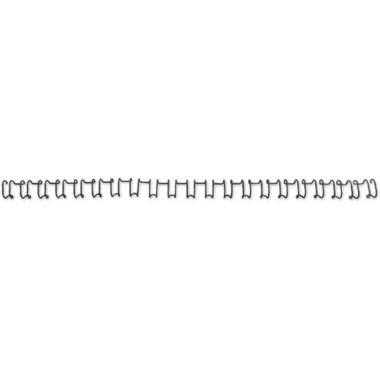 GBC Drahtbinderücken 8mm A4 IB165122 schwarz, 21 Ringe 100 Stück