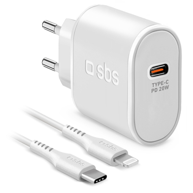Caricabatterie da parete e cavo per iPhone