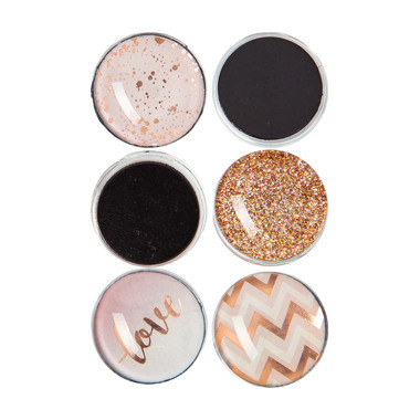 I AM CREATIVE Aimant Love Let`s Organize 4035.6 Verre, 3x1cm 6 pièces