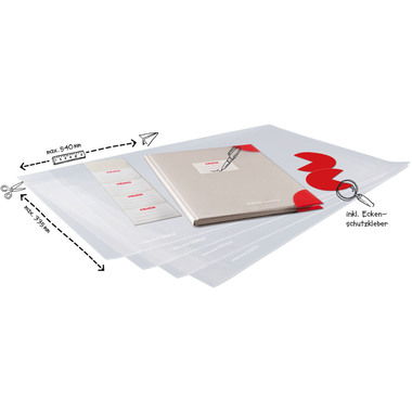 HERLITZ Buchhülle easy cover 50014750 5 Stück in Polybeutel Flexibel