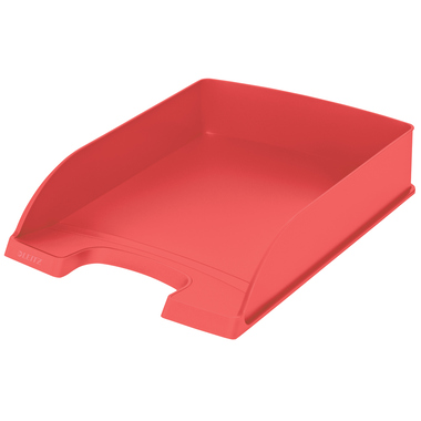 LEITZ Corbeille Courrier Recycle A4 5227-50-20 rouge, CO2 neutre