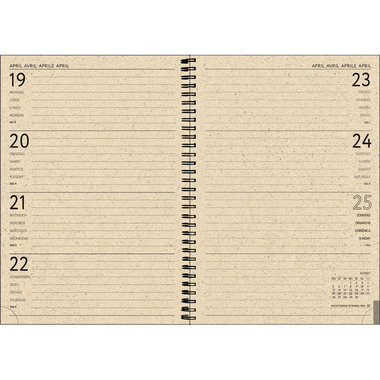 SIMPLEX Agenda settimanale 2027 40407.27 1S/2P Monstera ML 14.8x21cm
