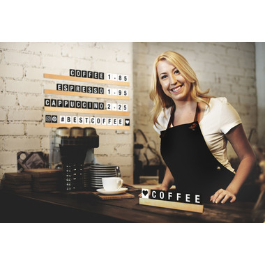 SECURIT Letter Shelf Set, 1 m LES-TE-100 teak 2.5x100x1cm