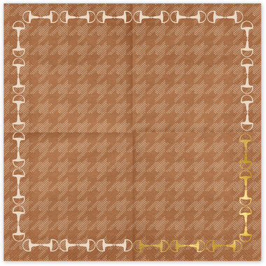 PARTYDECO Servietten 33x33cm SP33-104 Steigbügel 12 Stück