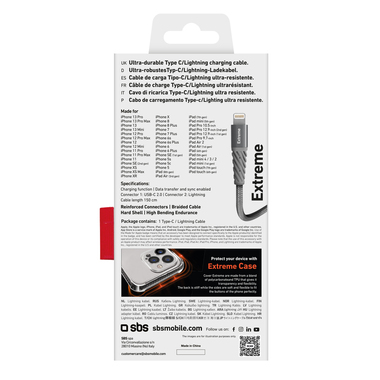 Câble USB-C - Lightning longue durée | SBS