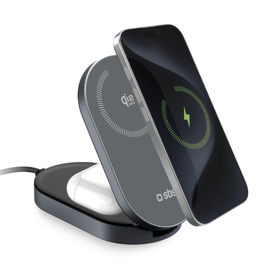 Kabellose 2-in-1-Ladestation mit Qi 2.2 und 35 W Power Delivery | SBS
