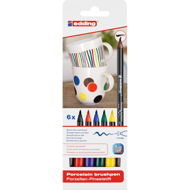 EDDING Porzellanmarker 4200 1-4mm 4200-E6-Fam 6 Family Colours