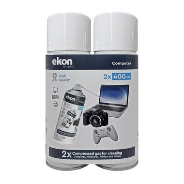 2 Kanister Druckluftspray für PCs und Tastaturen | Ekon