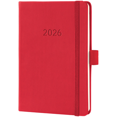 CONCEPTUM Wochenkalender 2026 C2665 1W/2S rot 15.1x10.8cm
