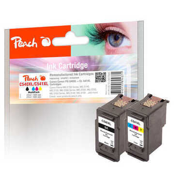 Peach Multi Pack compatible with Canon PG-540XLBK, CL-541XLC, 5222B005, 5226B004