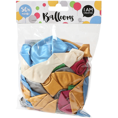 I AM CREATIVE Luftballons metallic 6010.41 50 Stück