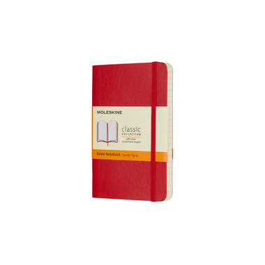 MOLESKINE Notizbuch Classic SC Pocket 002854597 scharl.rot, liniert 192 Blatt