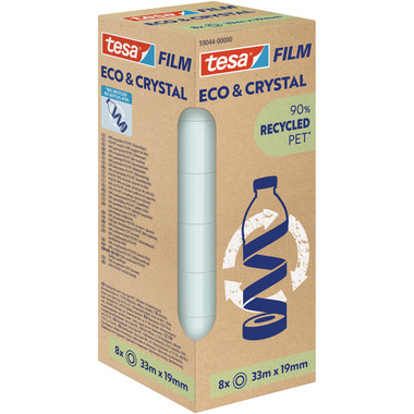 TESA Tesafilm eco&crystal 33mx19mm 59044-00000 Klebeband 8 Stück