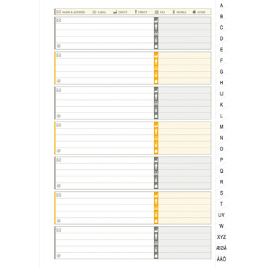 OXFORD Indirizzario int. A5 100103165 Motivi,grigio,rigato 80g 72 f.