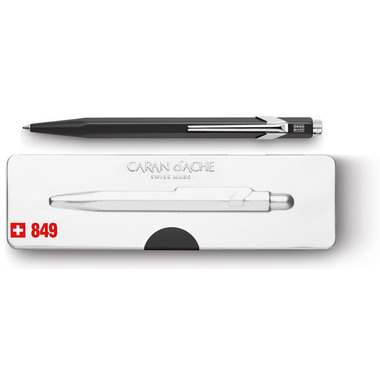 CARAN D'ACHE Stylo à bille 849 Pop Line 849.509 noir mat, avec boite métal