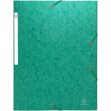 EXACOMPTA Classeur à élastique A4 55753E vert 3 volets