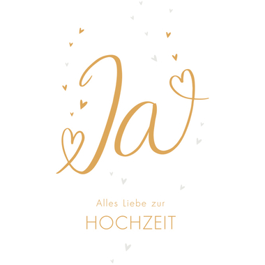 ABC Carte de mariage B6 51657 Oui avec des coeurs