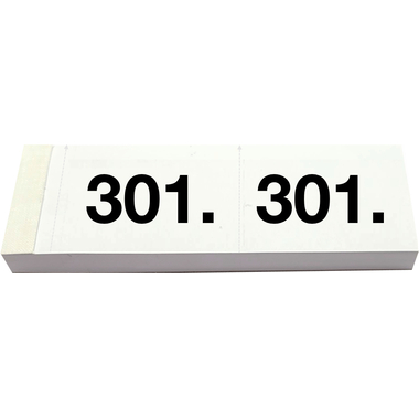 SIMPLEX Garderobenblock 301-400 13091 weiss 100 Blatt