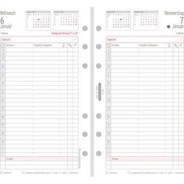CHRONOPLAN Ersatz Tagesplan 2027 50247Z.27 1T/1S Midi